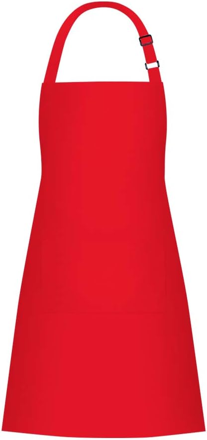 Jubatus 1 Pack Bib Aprons with 2 Pockets Cooking Chef Kitchen Apron