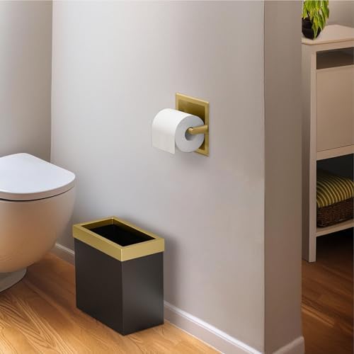 Gatco 753 Recessed Pivoting Toilet Paper Holder, Wall Mounted, Heavy Duty Metal Tissue Holder for Bathroom – Available in Brushed Brass