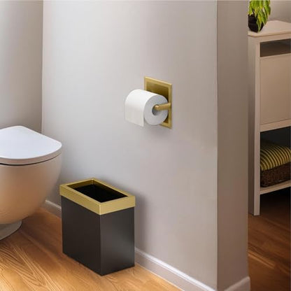 Gatco 753 Recessed Pivoting Toilet Paper Holder, Wall Mounted, Heavy Duty Metal Tissue Holder for Bathroom – Available in Brushed Brass