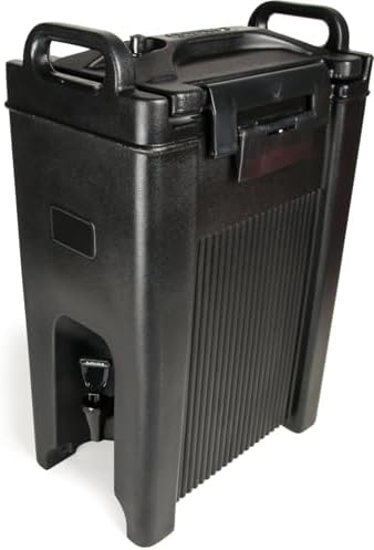 Carlisle FoodService Products Cateraide LD Insulated Beverage Server, Drink Dispenser with Spigot for Commercial or Home Use, 5 Gallon Capacity, 1 Count, Black