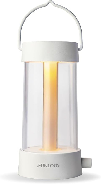 Lantern - Rechargeable LED Camping Lantern, Vintage 360° Dimmable Light , 4000mAh Power Bank, High CRI 95, IPX4 Water-Resistant, Portable for Home, Emergency, Outdoor, White