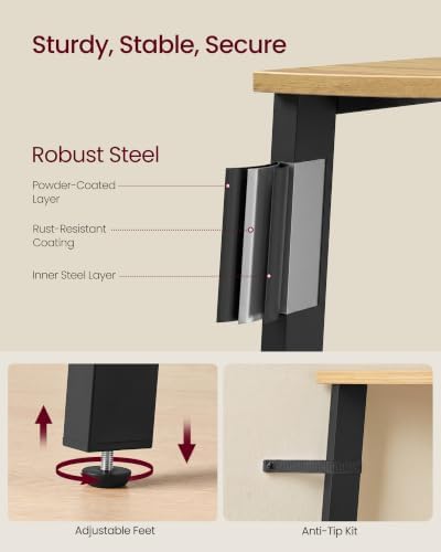 VASAGLE 4-Tier Corner Shelf Stand, Modern Ladder Shelf