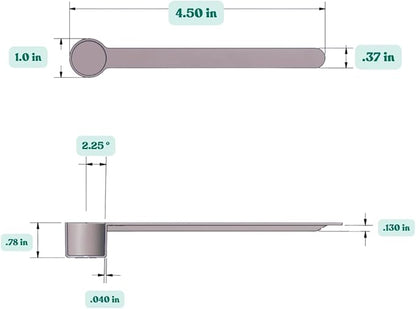 1/2 Tablespoon (1.5 Teaspoon | 7.5 mL) Long Handle Scoop for Measuring Coffee, Grains, Protein, Spices and Other Dry Goods (Pack of 1)