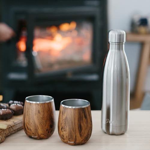 S'well Stainless Steel Water Bottle - 17 Fl Oz - Silver Lining - Triple-Layered Vacuum-Insulated Containers Keeps Drinks Cold for 36 Hours and Hot for 18 - BPA-Free - Perfect for the Go