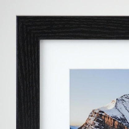 Frame It Easy 33 x 12 Black Grain Wood Frame
