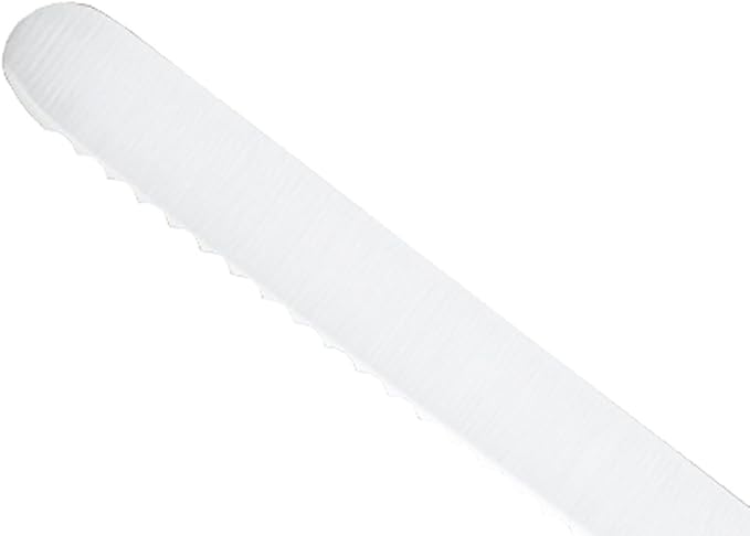 Mercer Culinary Millennia Color Handle Cutlery 8" Offset Bread Knife (Wavy Edge) Purple