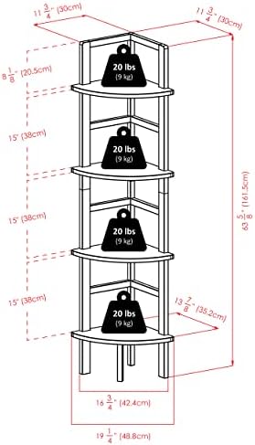 Winsome Aiden Corner Baker's Rack - Coffee