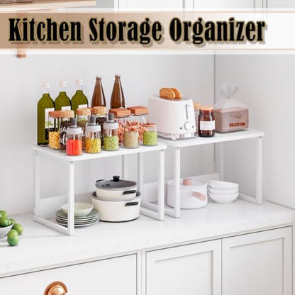 MARTY Countertop Organizer,17.1"x12.4", Cabinet Organizer Microwave Stand