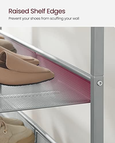 VASAGLE 5-Tier Shoe Rack, Adjustable, Freestanding