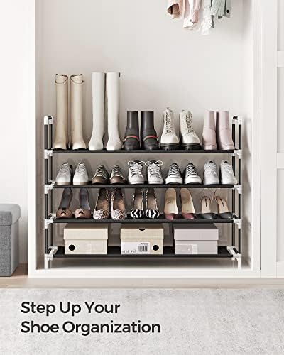 SONGMICS 4-Tier Shoe Rack, Shoe Storage for Hallway Closet