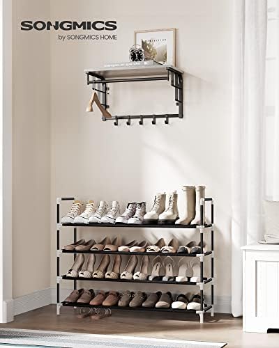 SONGMICS 4-Tier Shoe Rack, Shoe Storage for Hallway Closet