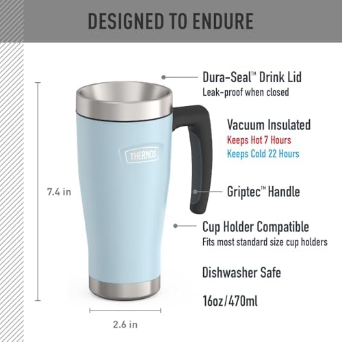 THERMOS ICON SERIES, Stainless Steel Mug, Glacier, 16 oz