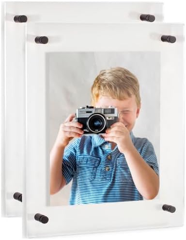 ArtToFrames 26x38 Inch Double Panel Floating Acrylic Picture Frame comes