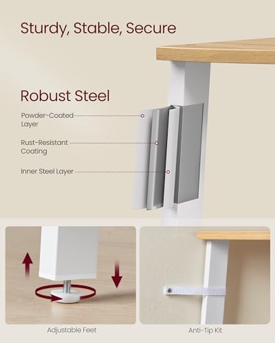 VASAGLE 4-Tier Corner Shelf Stand, Modern Ladder Shelf