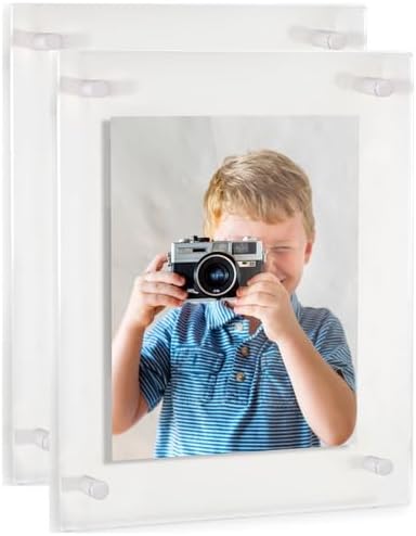 ArtToFrames 8x12 Inch Double Panel Floating Acrylic Picture Frame comes