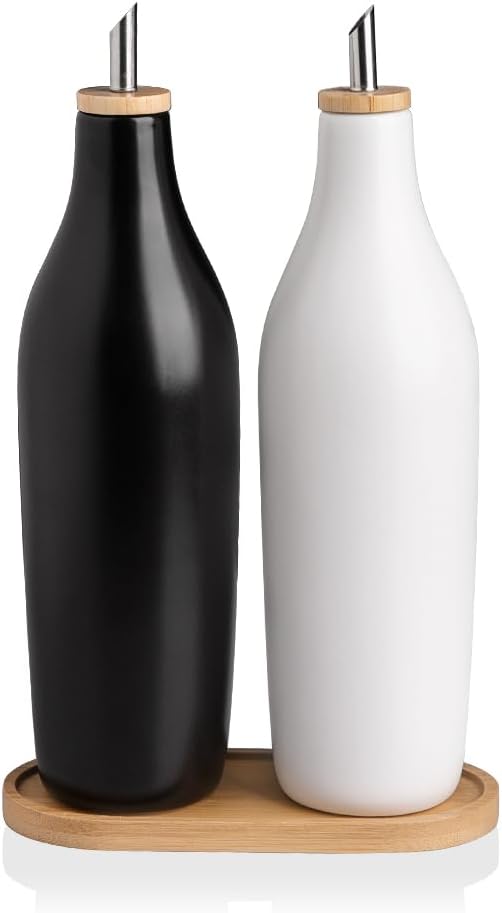 Sweejar Matte Ceramic Olive Oil Dispenser Bottles