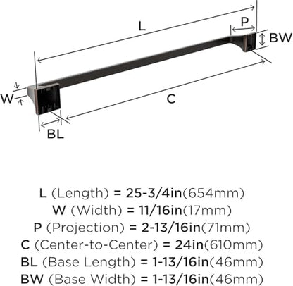 Amerock Mulholland 24" Oil-Rubbed Bronze Towel Bar
