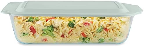 Pyrex Deep Glass Baking Dish with Plastic Lid, Deep Casserole Dish