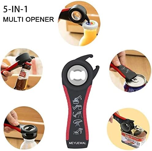 Jar Opener, 5 in 1 Multi Function Can Opener Bottle Opener Kit