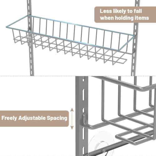 ElegantArray 9-Tier Pantry Door Organizer, Light Gray