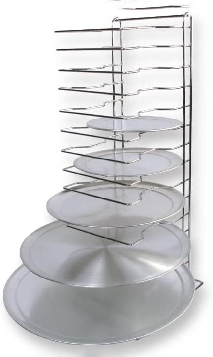 Winco APZT-1015 15-Slot Aluminum Pizza Pan Rack