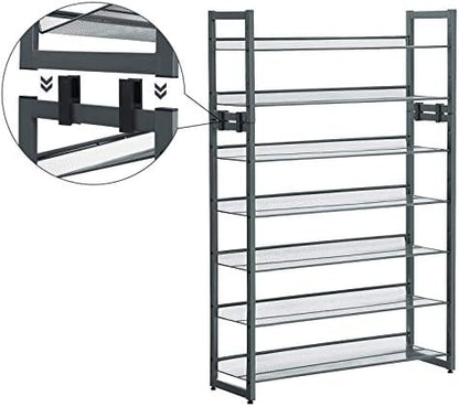 SONGMICS Metal Shoe Rack, 5-Tier Shoe Orgainzer, Holds 20-25 Pairs
