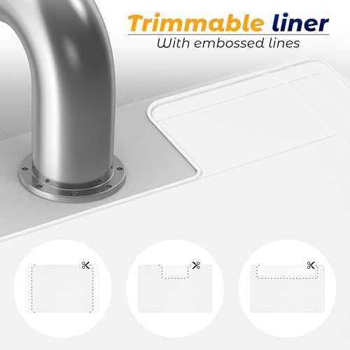The Original Under Sink Mat - Silicone Waterproof mat, Trimmable, Easy to Clean, Kitchen Cabinet Liner, Under Sink Protector mats, Drip Tray with Lip - 34" x 22" or Smaller