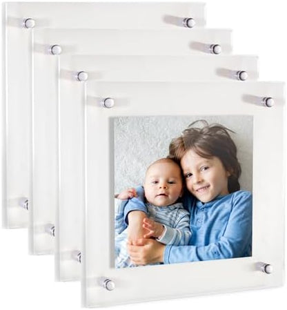 ArtToFrames 20x20 Inch Double Panel Floating Acrylic Picture Frame comes