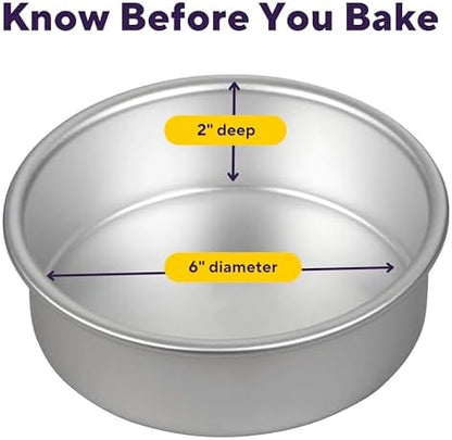 Wilton Aluminum Round Cake Pan, Made Without PFAS, 6 in