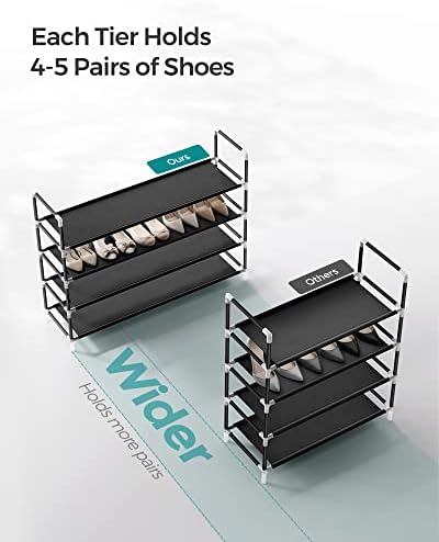 SONGMICS 4-Tier Shoe Rack, Shoe Storage for Hallway Closet