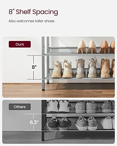 VASAGLE 5-Tier Shoe Rack, Adjustable, Freestanding