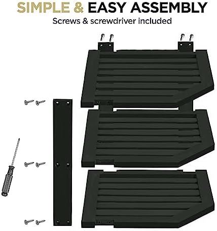 Bambüsi Black 3-Tier Corner Shelf, Kitchen Cabinet Organizer, Bamboo Rack
