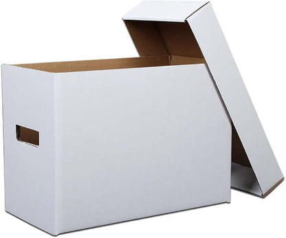 3 Pack Box Storage for Storing Small Items/Books/Kitchen/Supplies/Card, Corrugated Board Holds 150-175 Comics Collapsible/Stackable