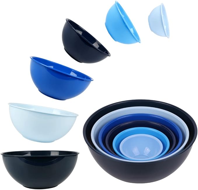BoxedHome BPA Free Plastic Round Mixing Bowl