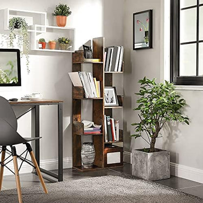 VASAGLE 8-Tier Bookcase, Open Storage, 19.7 x 9.8 x 55.1 Inches
