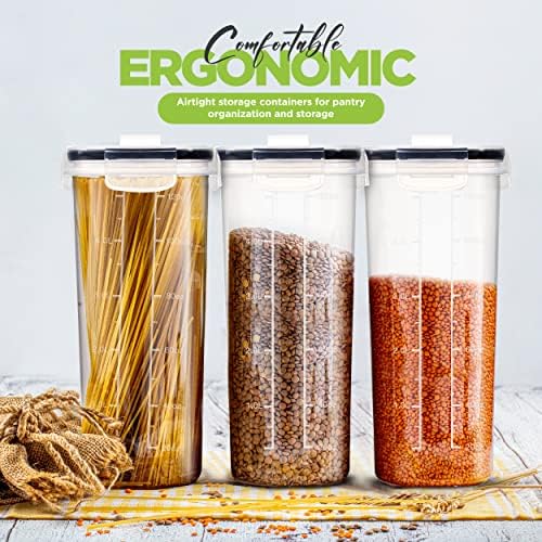Utopia Kitchen Cereal Containers Storage Set, 2 Pack, 4L, Clear