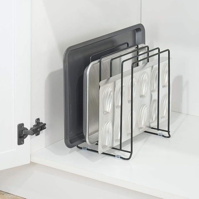mDesign Pot Lid and Pan Rack — Metal Wire Rack