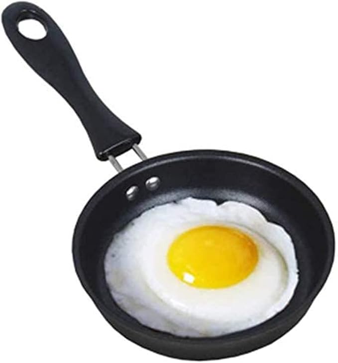 One Egg Frying Pan, Mini Induction Frying Eggs Pan, 4.7" Single Egg Durable