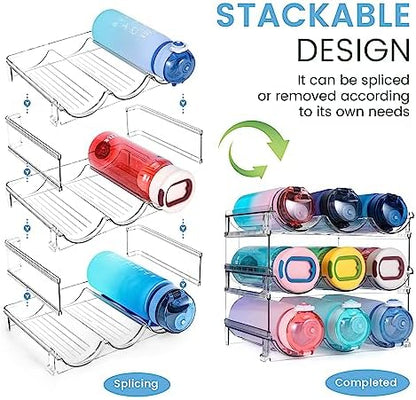 spospo Water Bottle Organizer for Cabinet 3 Pack Water Bottle Holder