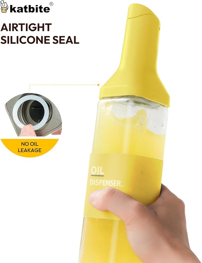 katbite 16oz Glass Olive Oil Dispenser Bottle