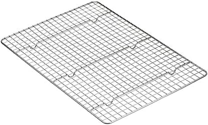 Amazon Basics Ceramic Nonstick Baking Sheet & Cooling Rack Set, Dishwasher Safe, Oven Safe, Half Sheet Size, Gray, 1-Pack