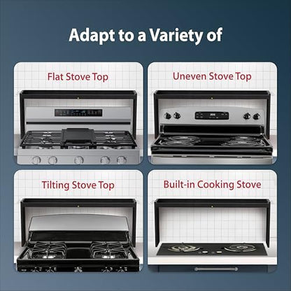 IIIOIIIA Bamboo Over the Stove Spice Shelf for Kitchen, 31.5" Spice Rack Organizer Shelf with 6 hooks, 11.4" Height Extra Storage Countertop, Easy to Assemble, Black