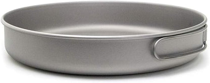 Lixada Ultralight Titanium Frypan Outdoor Camping Hiking Picnic Cooking Frying Pan 750/1000ML with/Without Handle