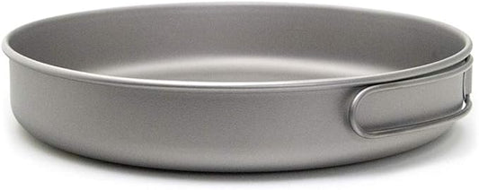 Lixada Ultralight Titanium Frypan Outdoor Camping Hiking Picnic Cooking Frying Pan 750/1000ML with/Without Handle