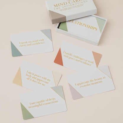 Affirmation Cards for Self-Love & Positive Growth Mindset | 50 Daily Manifest Affirmations for Confidence, Career, Health, Relationships & Gratitude