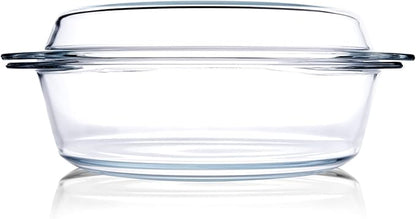 Round Tempered Glass Casserole Dish