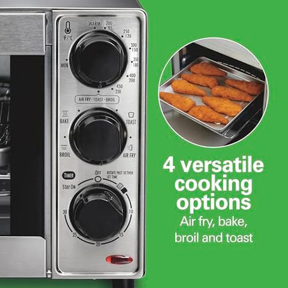 Hamilton Beach 4 Slice Countertop Air Fryer Toaster Oven Combo
