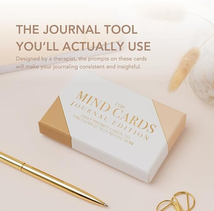 Mind Cards: Journal Edition | 45 Guided Journal Prompts for Self-Discovery, Creativity & Personal Growth | Journaling Gift for Writers & Thinkers
