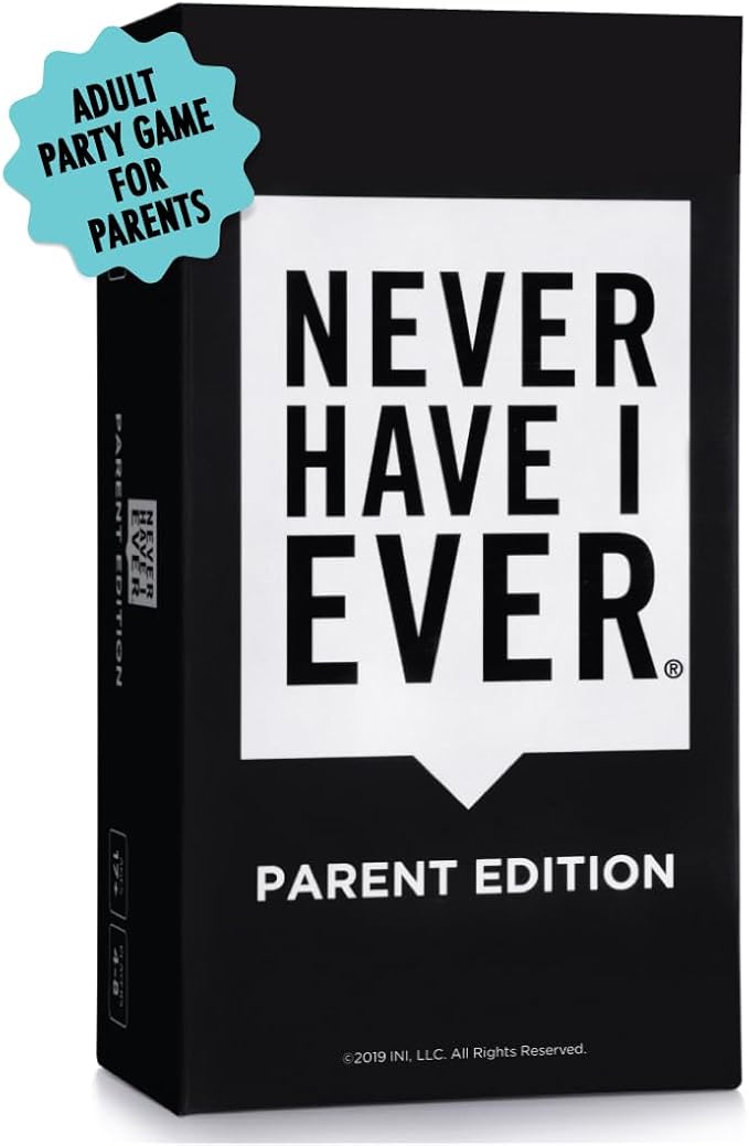 Never Have I Ever Card Game - Parent Edition, Fun and Engaging Adult Party Games for Game Night, Date Night, or Vacation, Includes Hilarious and Relateable Prompts for Couples with Kids, Ages 17+