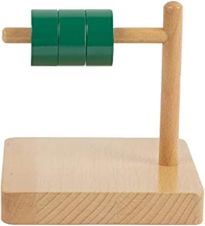 Adena Montessori Discs on Horizontal Dowel Montessori Toys for 12-18 Months Baby